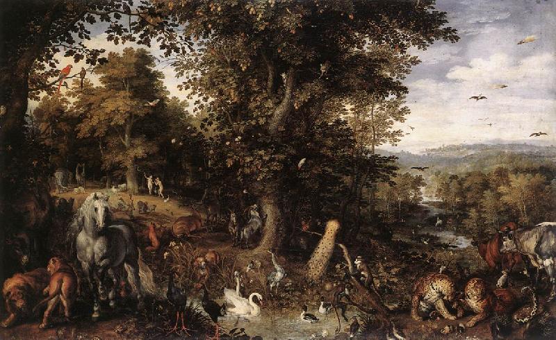BRUEGHEL, Jan the Elder Garden of Eden fdgd oil painting picture